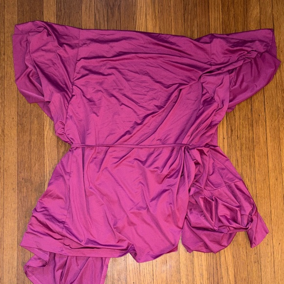 Ruby Ribbon Fuchsia Wrap Top - Picture 5 of 5